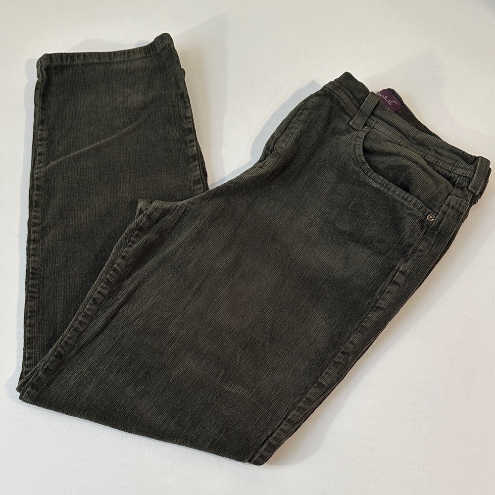 GLORIA VANDERBILT - WOMENS - CORDUROY - DARK GREEN PANTS